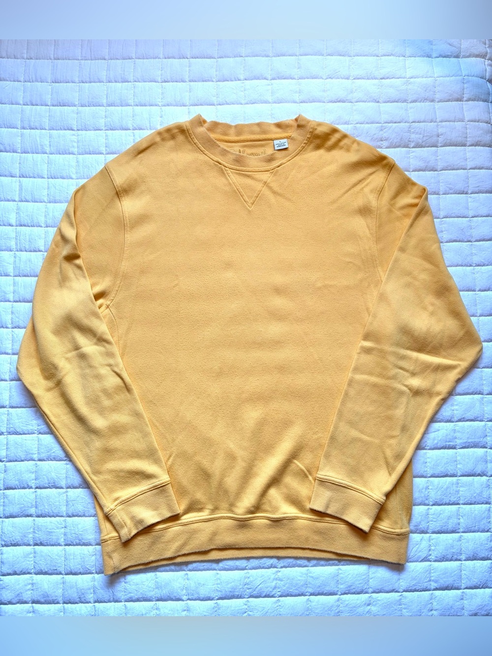 E. Magrath Men's Yellow/Gold Crewneck Pullover 100% Cotton Sweatshirt Size L